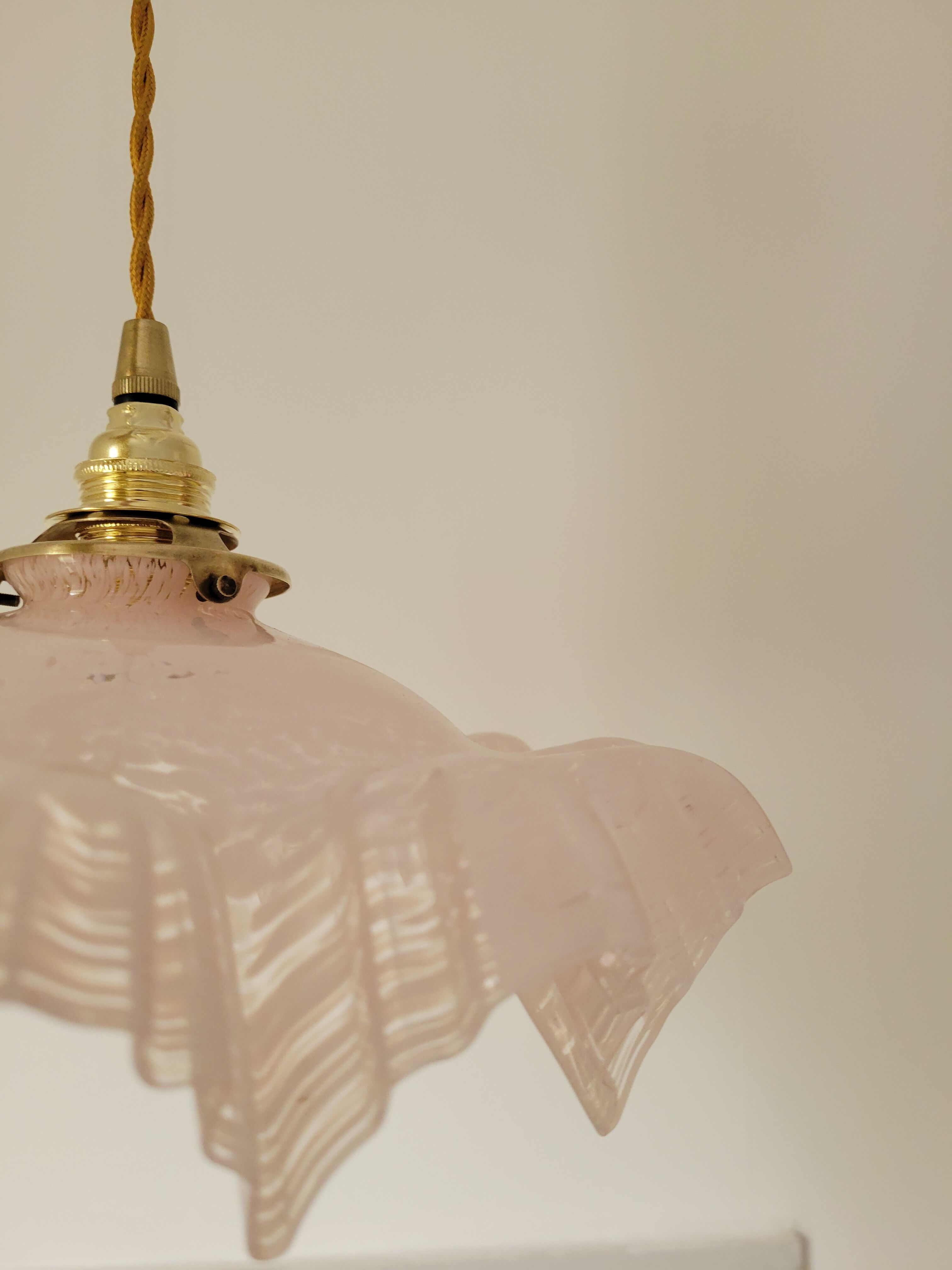 Pink Clichy glass pendant lamp