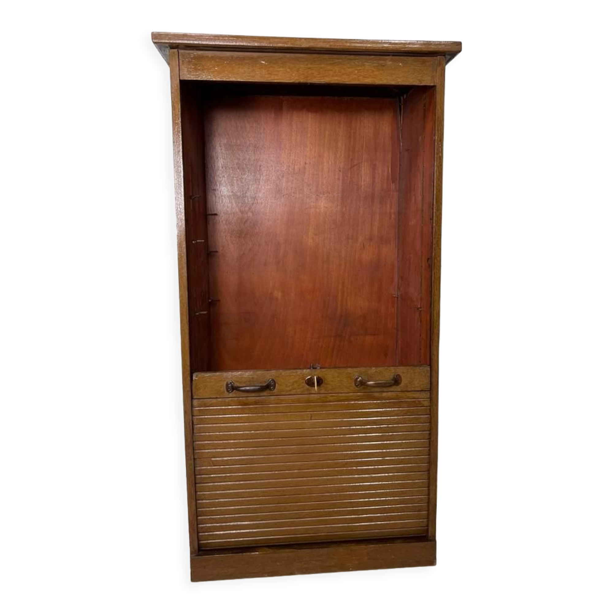Vintage wooden filing cabinet / shutter cabinet / column cabinet