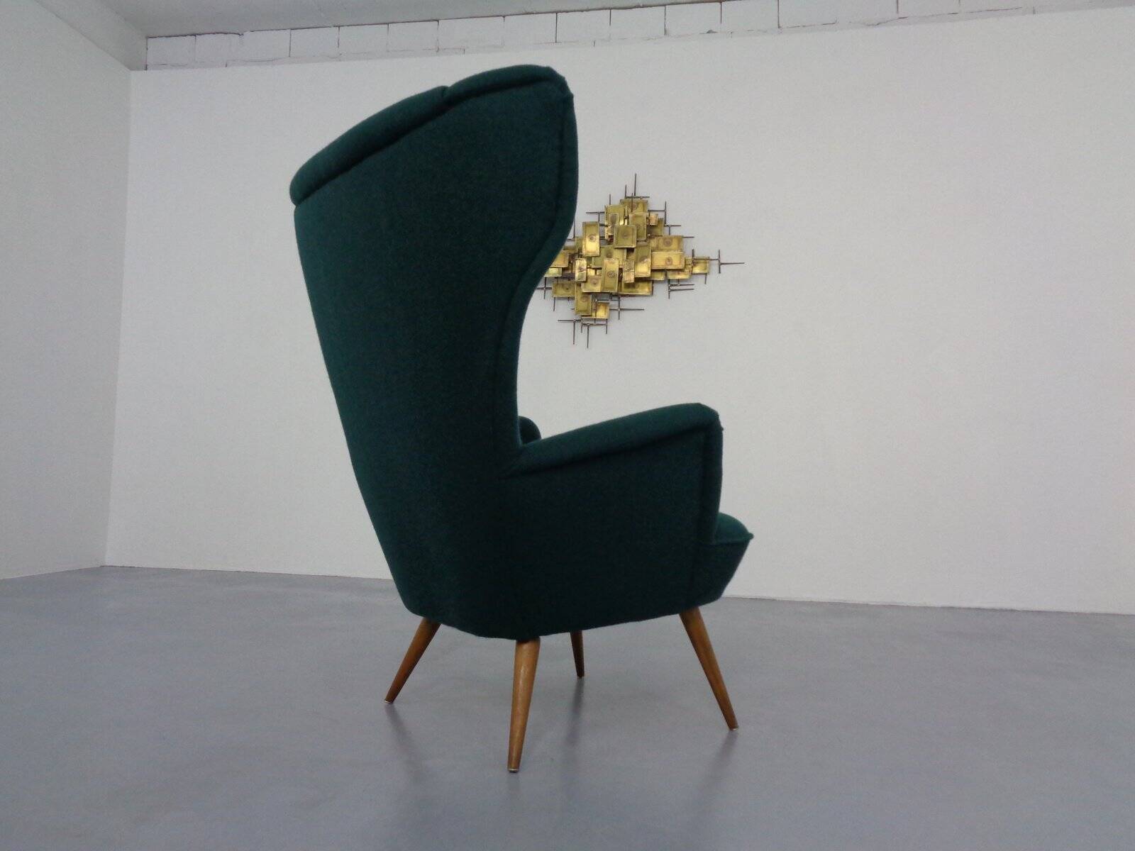French Kvadrat Tonica Wingback Chair, 1950s