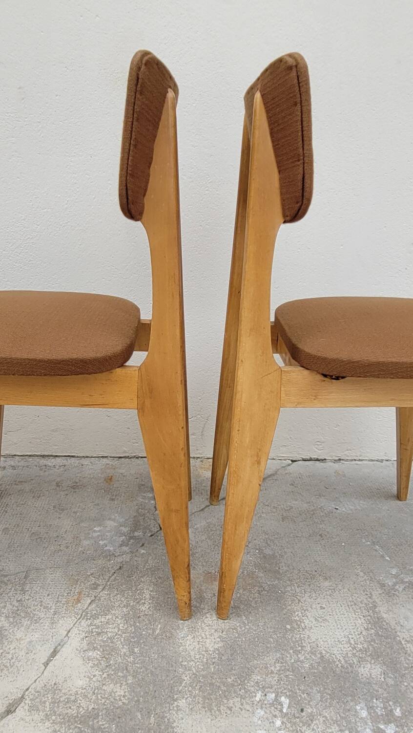 Series of 4 vintage chairs - 1950s
