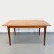 Vintage Scandinavian dining table from 50s 60s teak with extension