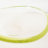 Vide poche en verre liseré jaune
