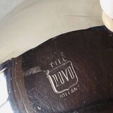 Old insulating teapot in ceramic and chrome metal - Dovo Tiel