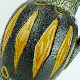 scheurich 1960s 70s VASE jug model 279-38 black and white fat lava abstract decor