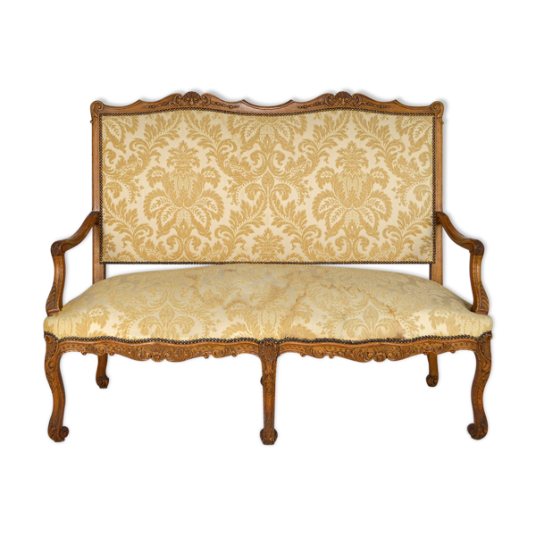 Banquette style Louis XV en chêne sculpté — Beyit