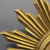 Sun mirror in gilded wood circa 1970