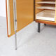 Vintage teak desk in cabinet, 1960s