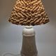 Rare Swedish decorative table lamp by Whiting, in white glazed ceramic, by Maggie Wibom.