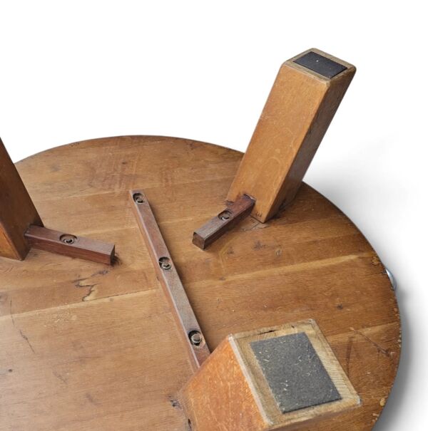 Table basse en chêne brutalisme / poids lourd 75 kg / années 1960