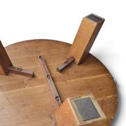 Brutalist oak coffee table / heavy weight 75 kg / 1960s