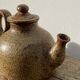 Breton stoneware teapot / vintage glazed ceramic pottery