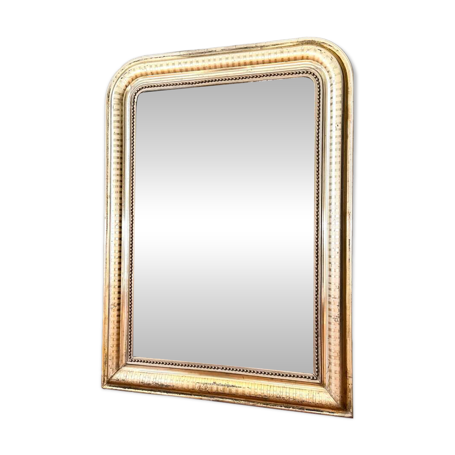 Antique Louis-Philippe mirror, 19th century, silver leaf