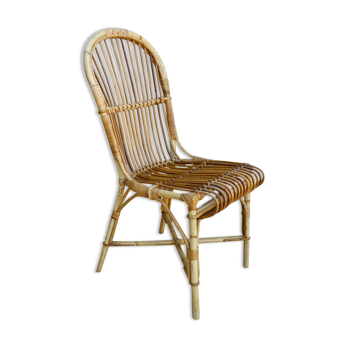 Rattan chair from the 60s-70s