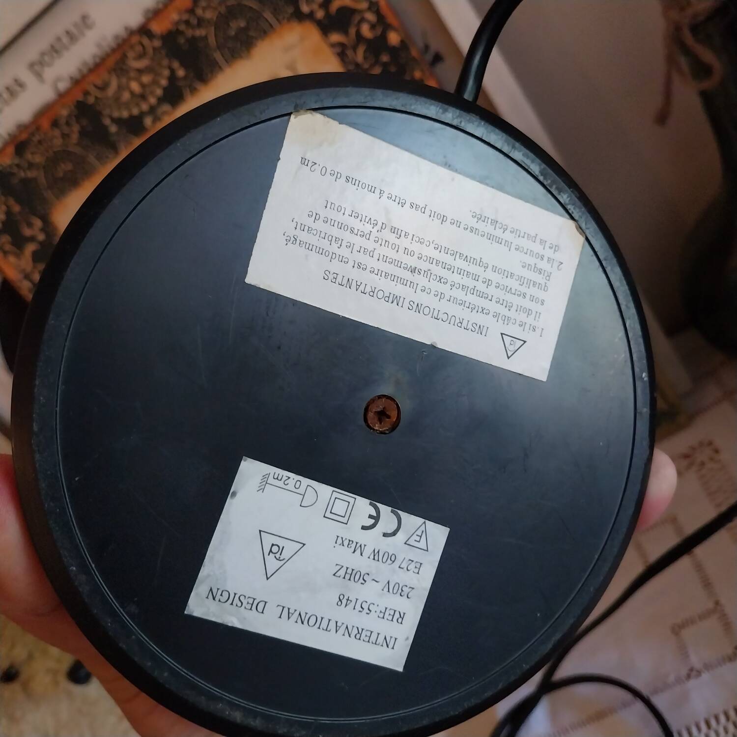 Vintage enamelled metal articulated desk lamp