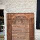 Important woodwork, 176.5cm/158cm 19th century fireplace mirror, quilted glass, parquet on the back.