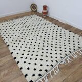 Handmade wool Berber rug 294x194 cm