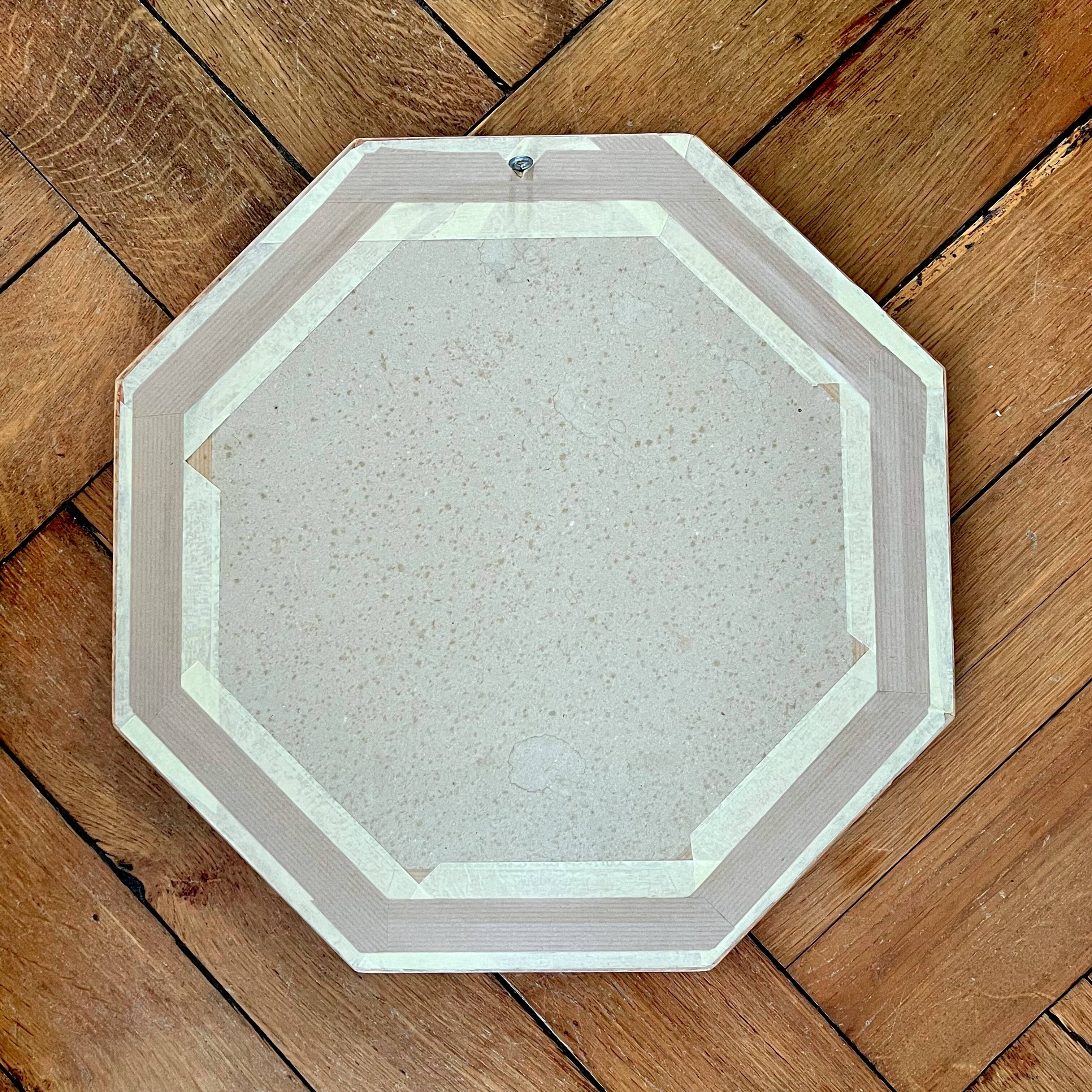 Vintage octagonal beveled mirror