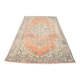 Apricot Tones Pastel Handwoven Turkish Vintage Carpet Rug, 177x273 Cm