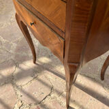 Old wooden bedside table