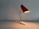 Lampe de table à tête métallique rouge, 1960, Allemagne