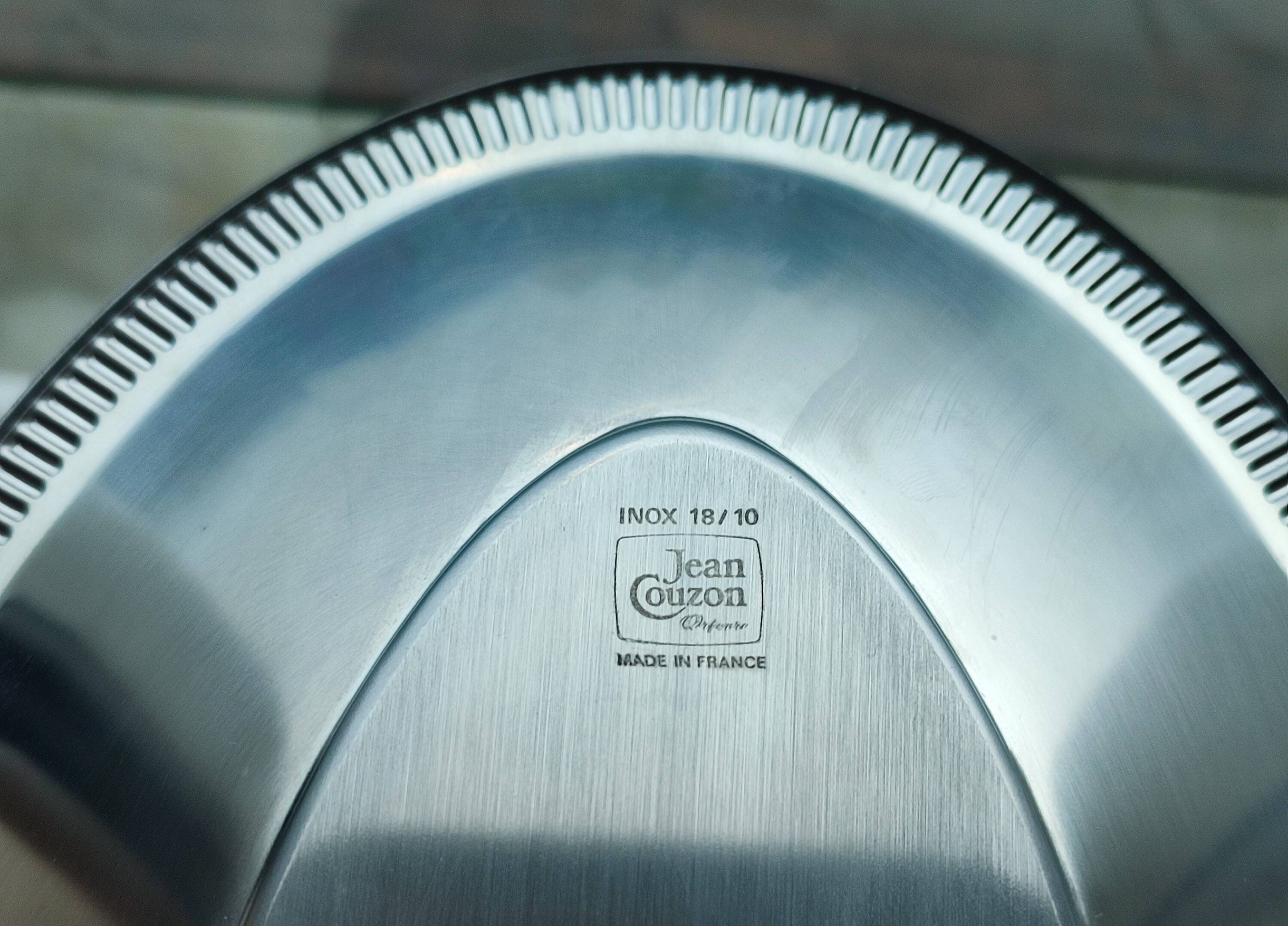 Oval stainless steel serving platter/ Tray by Jean Couzon Goldsmith - New