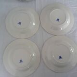 8 assiettes 160223 gien fleurs bleues 4  plates  & 4 creuses