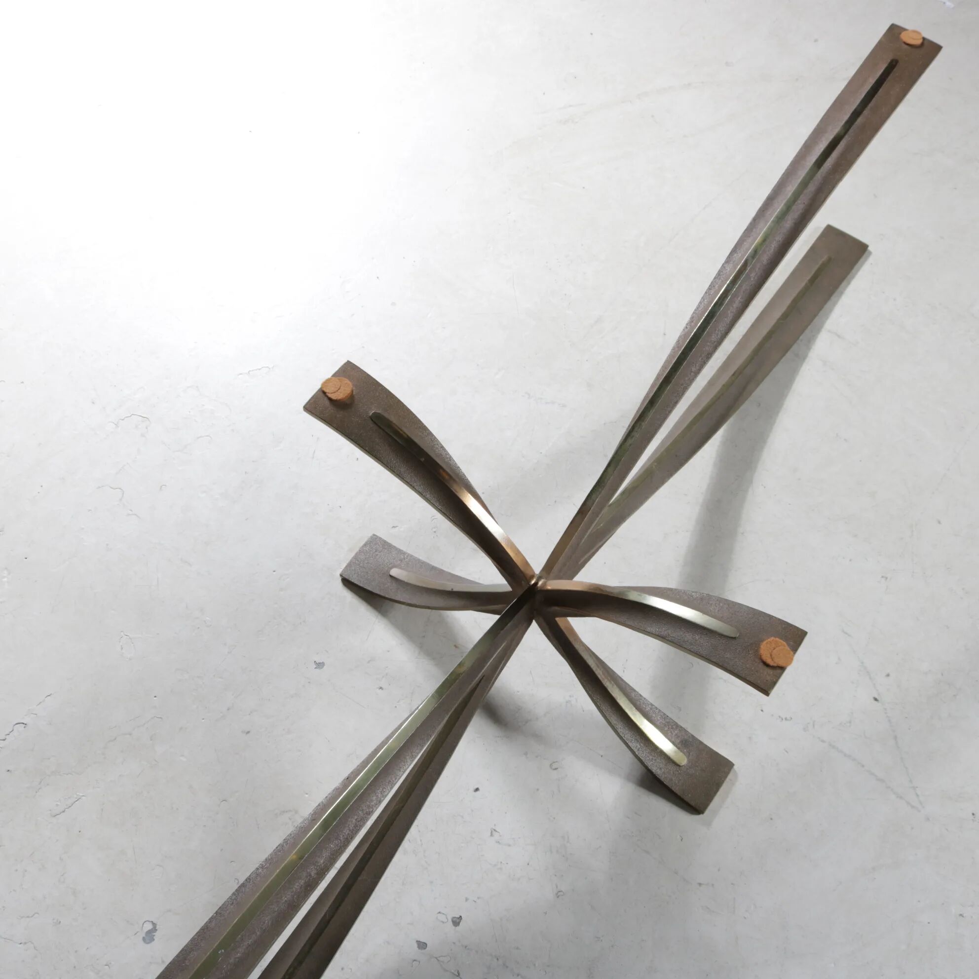 Brass coffee table by Michel Mangematin & Roger Bruny, France 1960