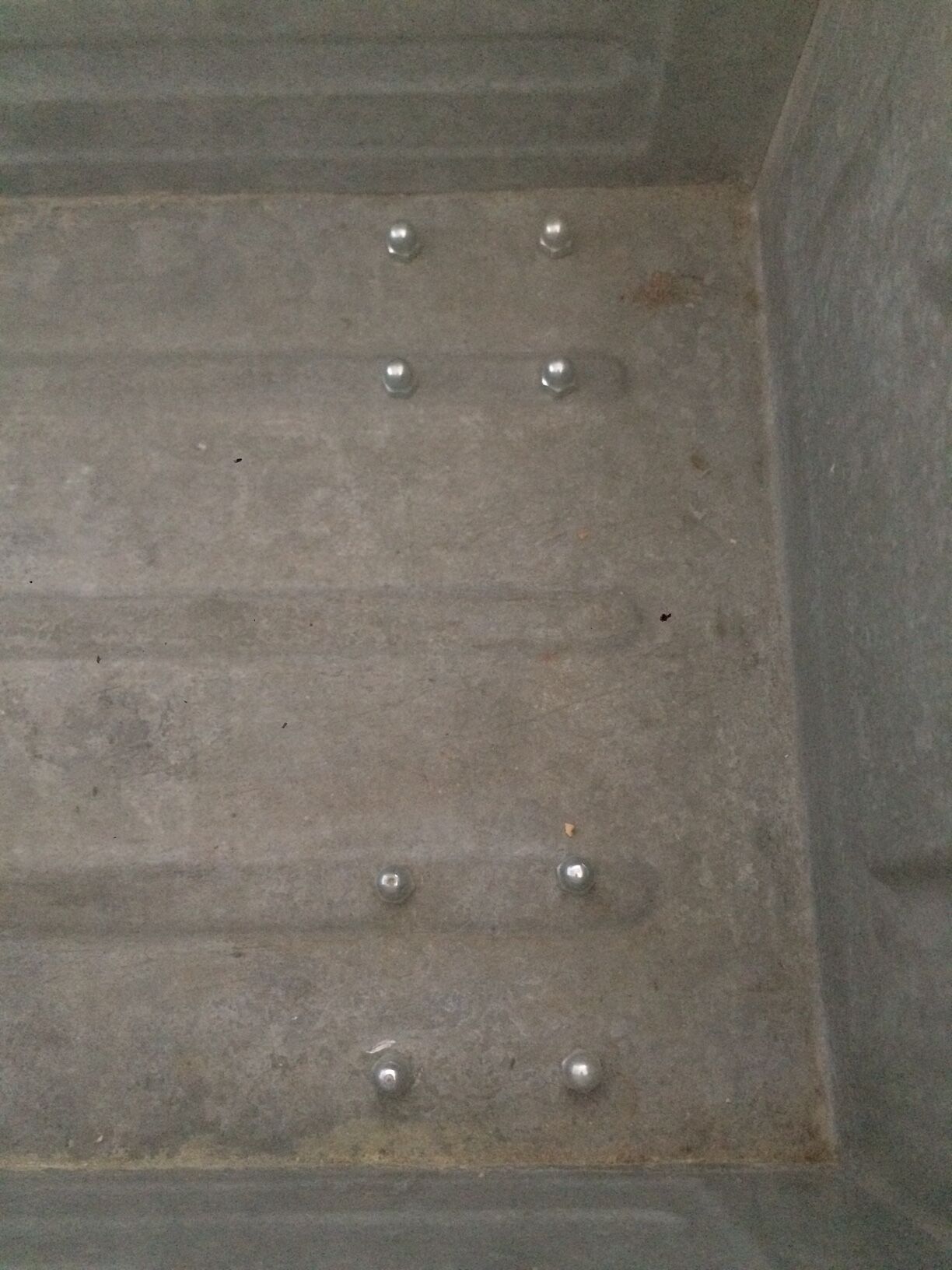 Metal storage box, Schafer Kasten, on wheels