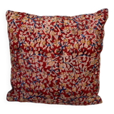 Housse de coussin blockprint indien en coton rouge bordeaux