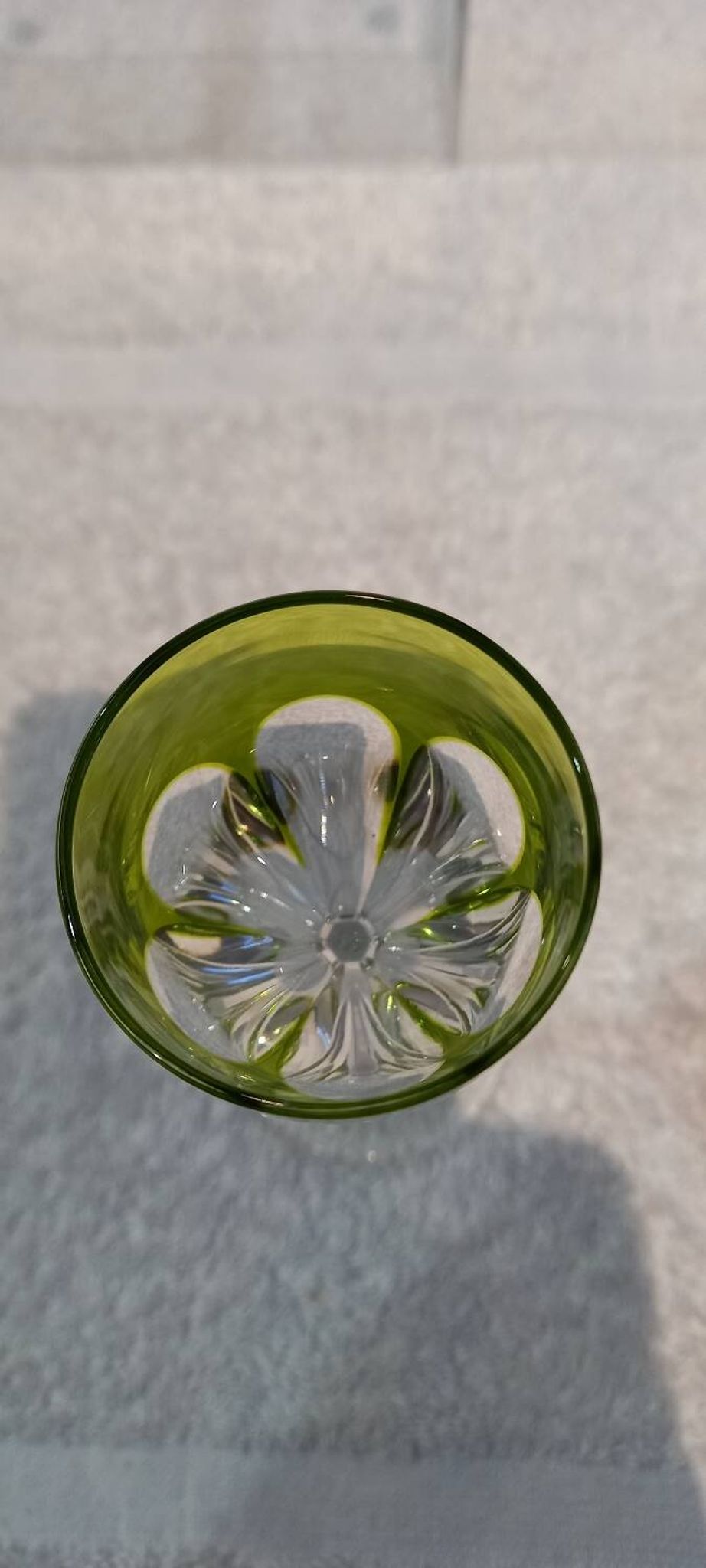 Verre à liqueur cristal Baccarat genova double vert chartreuse