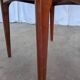 Vintage Mid-Century Wooden Dining Chair with Black Leather Seat