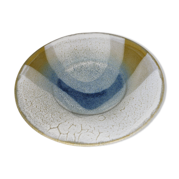 Assiette en céramique scandinave, signée, années 1970