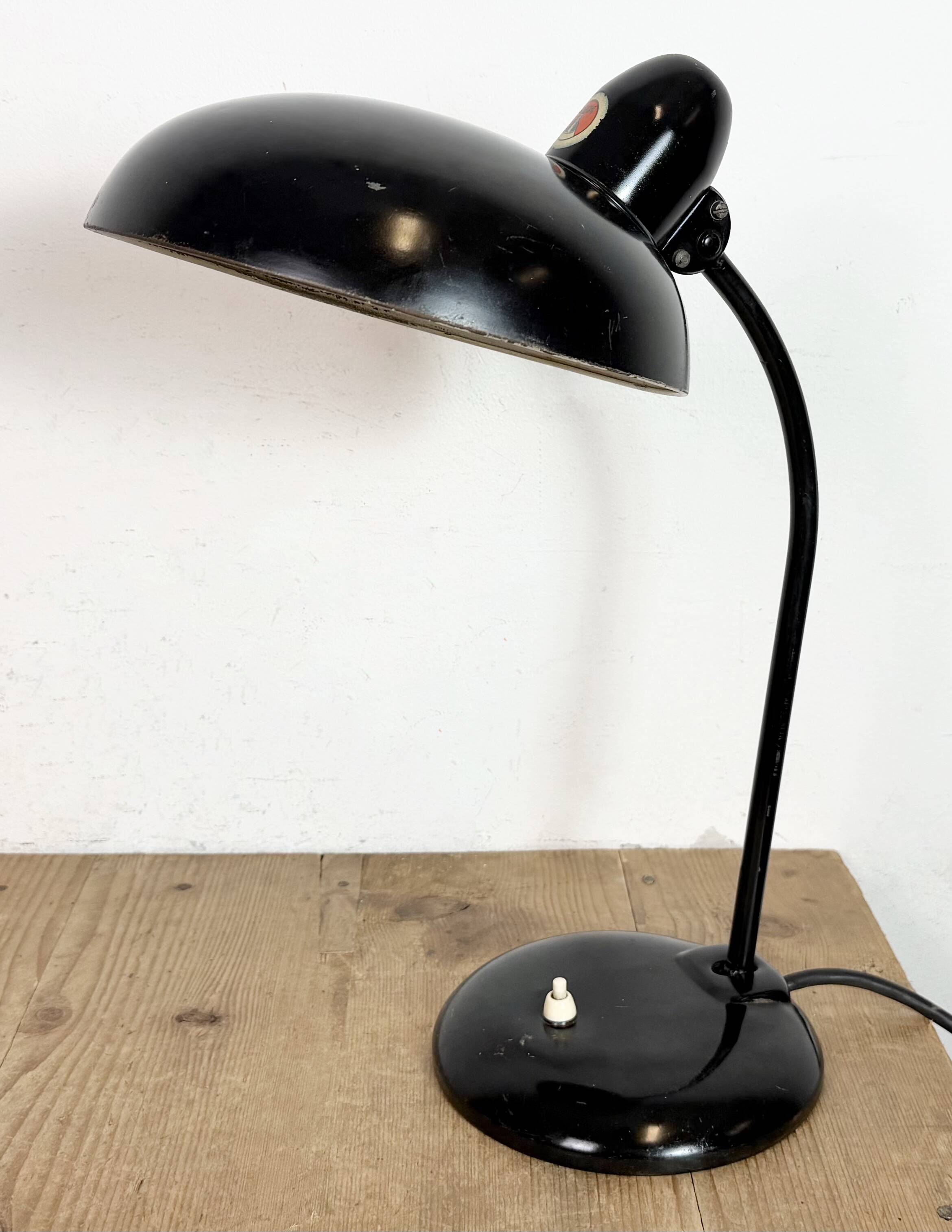 Black Industrial Bauhaus Table Lamp from Escolux, 1930s