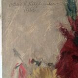 Old painting bouquet of flowers