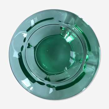 Cendrier en verre vert