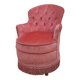 Old pink velvet armchair