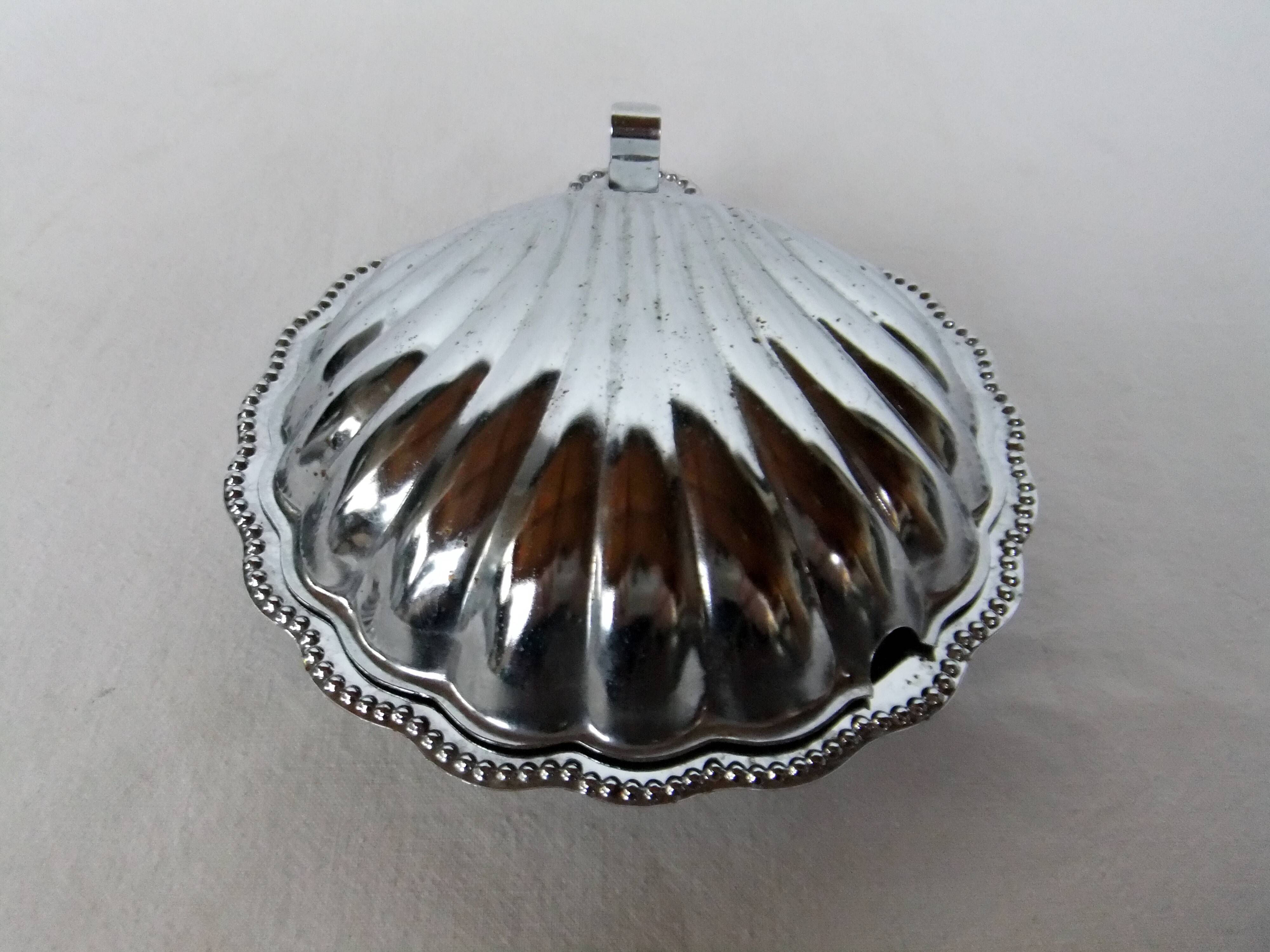 Butter butter shell st scallop metal glass vintage soap holder empty pocket