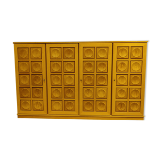 Vintage xxl brutalist highboard, 1970s