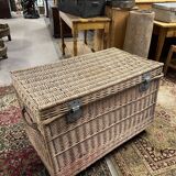 Antique wicker trunk