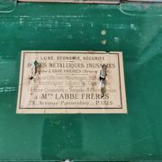 Ancienne Boîte à archives en métal / casier de notaire