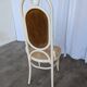 Vintage Thonet Bentwood Dining Chair: Cane Seat, Yellow Fabric Back