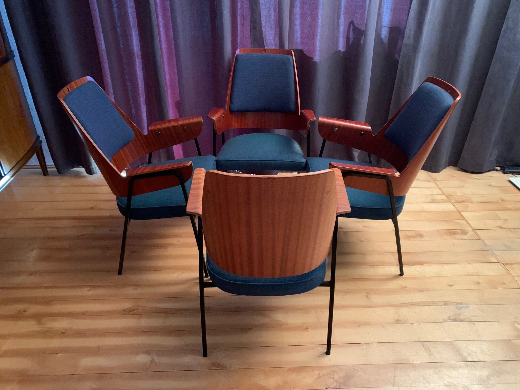Set of four chairs, 1960s