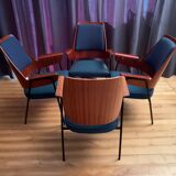 Ensemble de quatre chaises années 1960