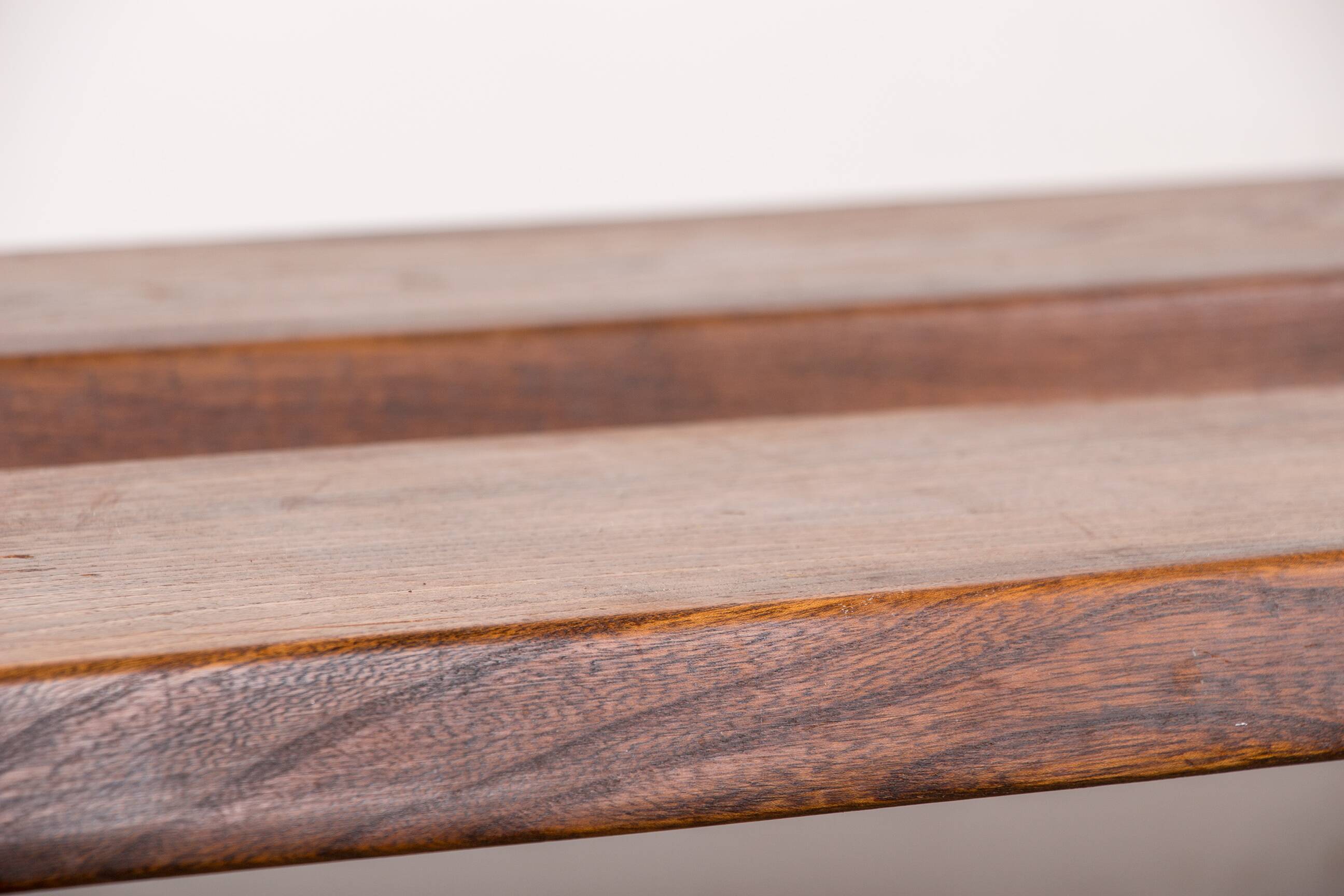 Pair of Scandinavian benches in Solid Elm by Olavi Hanninen 1960.