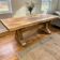 XL vintage brutalist wooden dining table