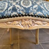 2 cabriolet armchairs and a Louis XV salon bench