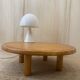 Round Pine Coffee Table in the style of Charlotte Perriand for Les Arcs,