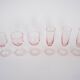 Set of pink glasses, French design, 1970s, made in France