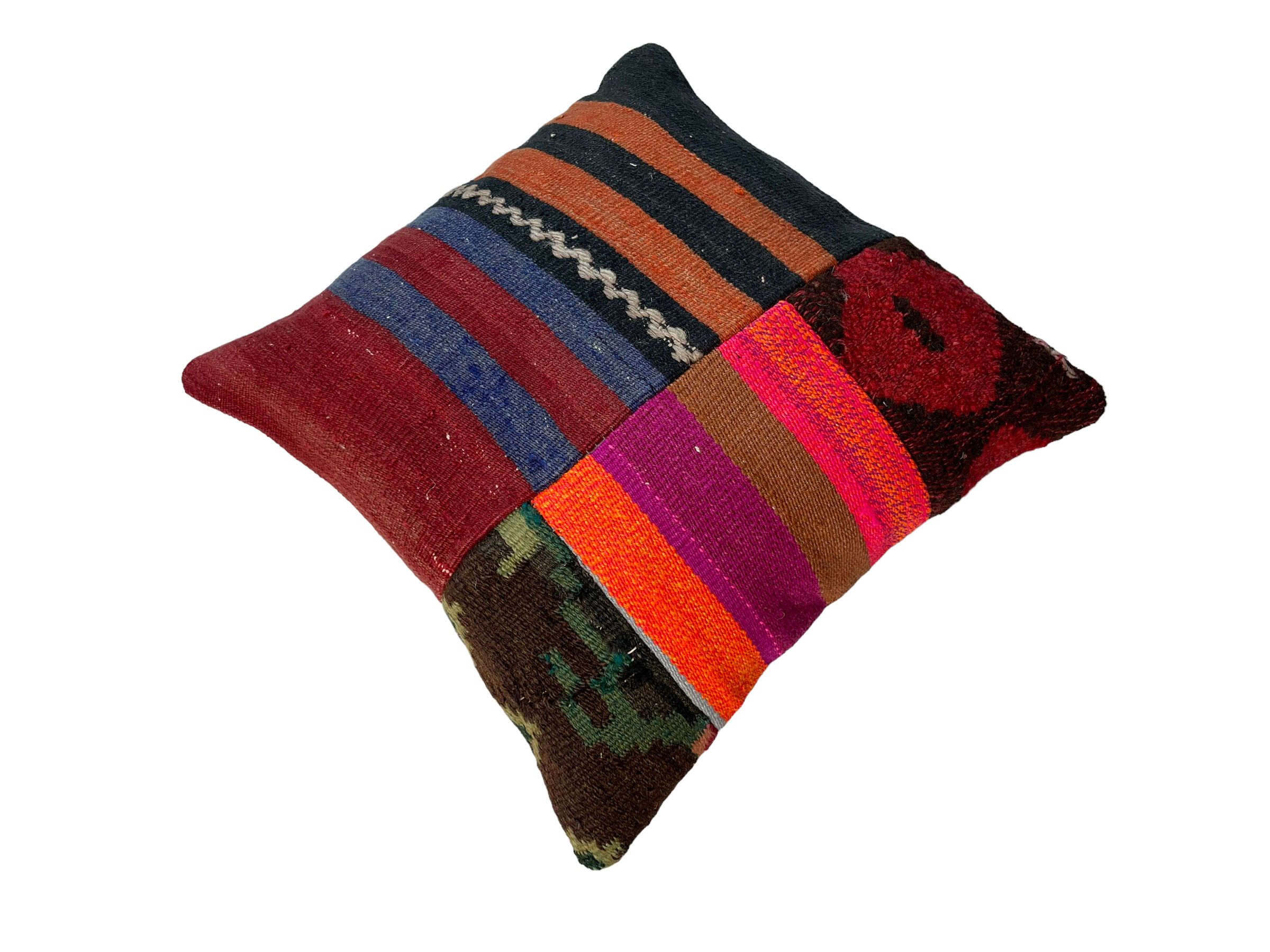 Vintage turkish kilim cushion cover 40 x 40 cm