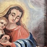 Oil painting on canvas XVIII Virgin and Child